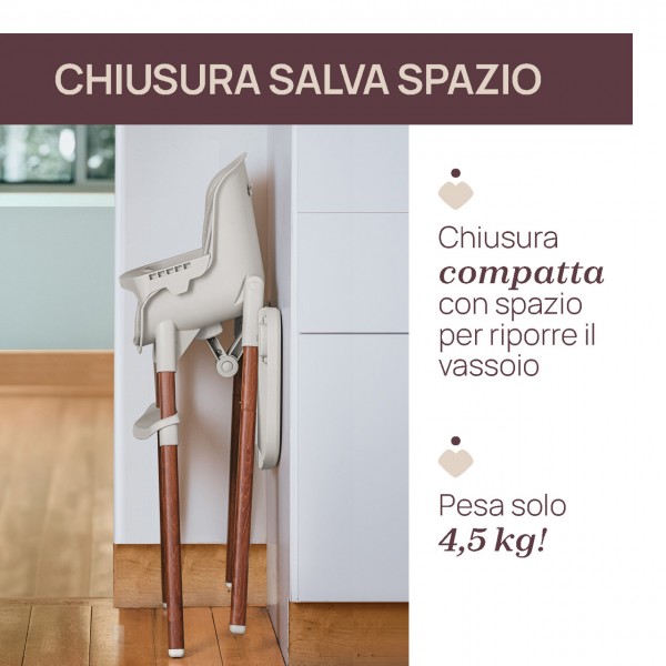Seggiolone Chicco Zest Plus Wooden Grey