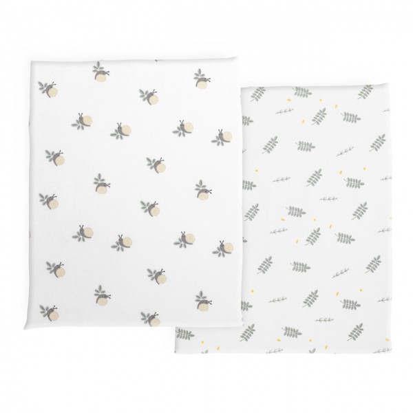 Set Lenzuola Chicco con angoli in Bamb&ugrave; per Next2Me Forever - 2pz Greenery