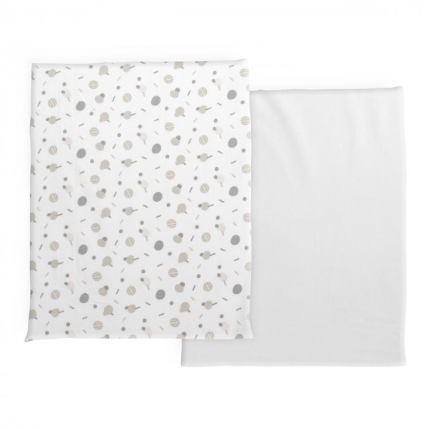 Chicco Set Lenzuola con angoli in Cotone per Next2Me Forever - 2pz Confetti