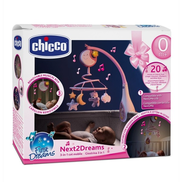Giostrina Chicco 3 in 1 Next2Dreams Rosa