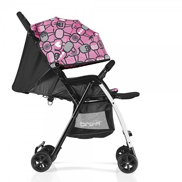 Passeggino Brevi Mini Large Rosa Gufi