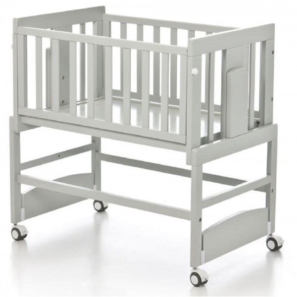 Culla Bolin Bolon Allegra 5 in 1 con Struttura Grigia + Materasso + Completo Piumone Grigio Angy