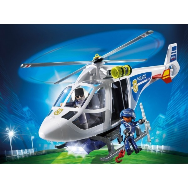 Elicottero della Polizia Playmobil City Action Con Luce di Avvistamento