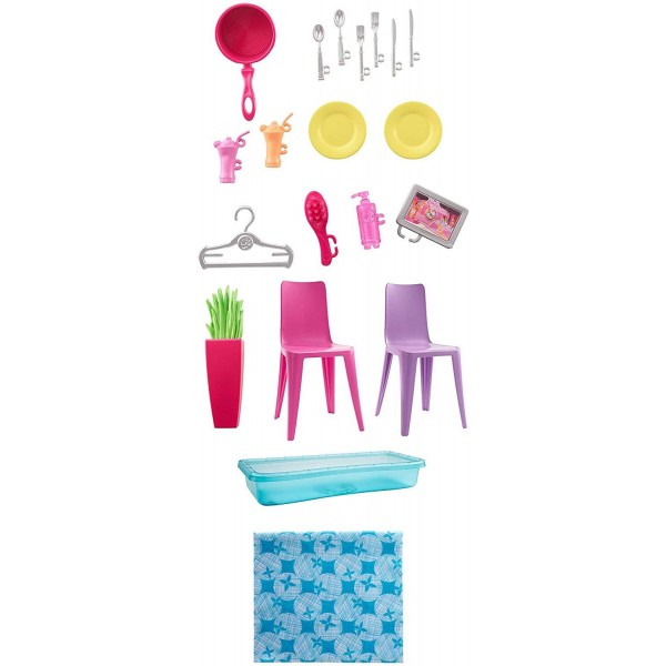 Casa delle Bambole Portatile Barbie con Bambola
