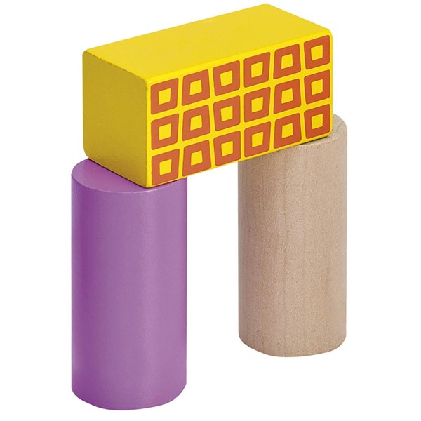 Eichhorn Secchiello Con Mattoncini Di Legno Colorati 50 Pezzi