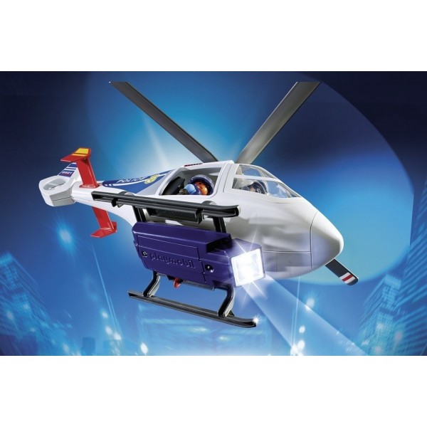 Elicottero della Polizia Playmobil City Action Con Luce di Avvistamento
