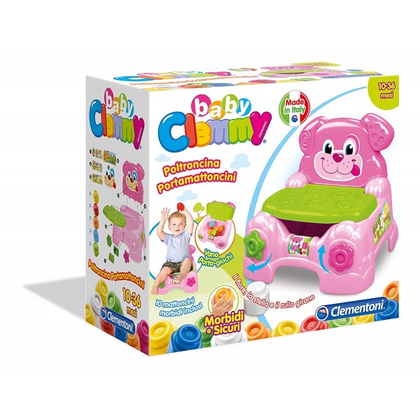 Poltroncina Porta Mattoncini Bimba Clementoni
