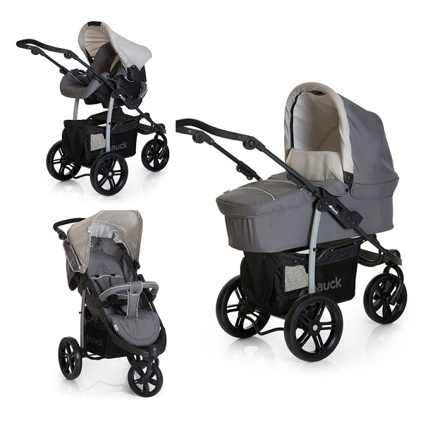 Hauck Trio Set Passeggino A Tre Ruote Con Carrozzina E Ovetto Gruppo 0+ Viper Grigio
