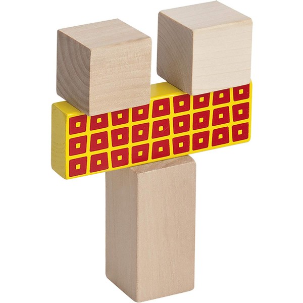 Eichhorn Secchiello Con Mattoncini Di Legno Colorati 50 Pezzi