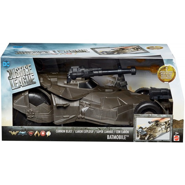 Batmobile Mattel Justice League con Cannone 