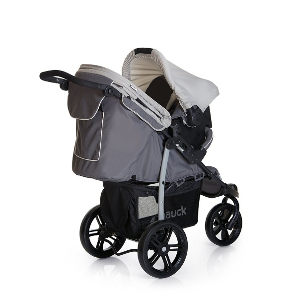 Hauck Trio Set Passeggino A Tre Ruote Con Carrozzina E Ovetto Gruppo 0+ Viper Grigio