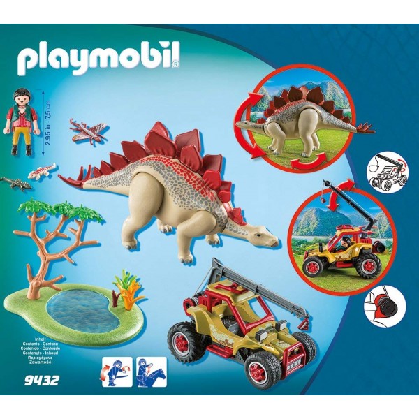 Veicolo degli Esploratori e Stegosauro Playmobil 