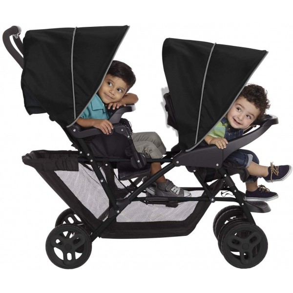 Passeggino Gemellare Graco Stadium Black Grey