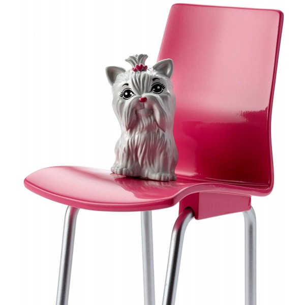 Accessori per Casetta Barbie Set Cuccioli con Tavolino e Sedie