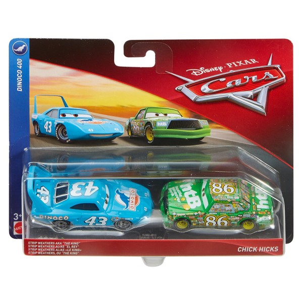 Macchinine Disney Cars 3 Strip Wathers e Chick Hicks 2 Pz