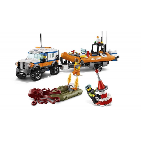 Costruzioni Lego City Coast Guard Unità di Risposta Con Fuoristrada 