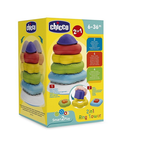 Gioco Chicco Torre Anelli 2 In 1