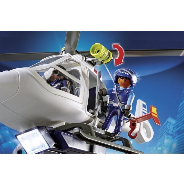 Elicottero della Polizia Playmobil City Action Con Luce di Avvistamento