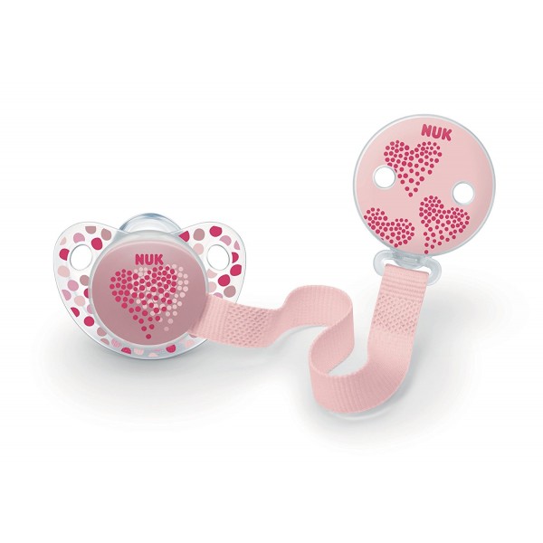 Set Succhietto Nuk Trendline Rosa + Catenella