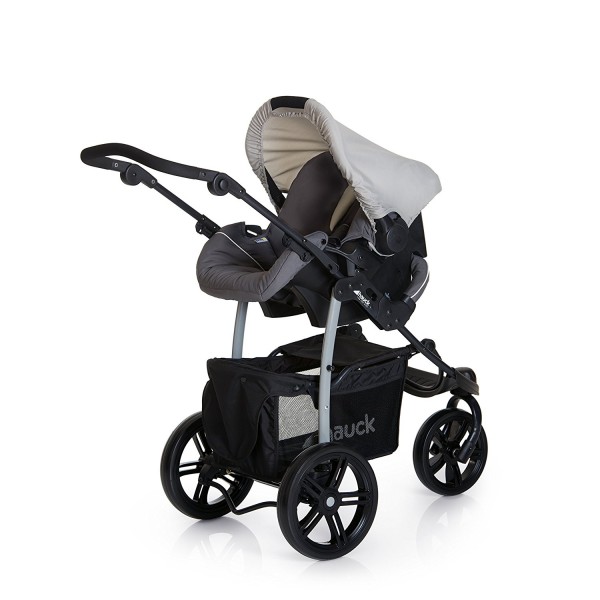 Hauck Trio Set Passeggino A Tre Ruote Con Carrozzina E Ovetto Gruppo 0+ Viper Grigio