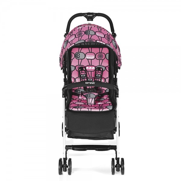 Passeggino Brevi Mini Large Rosa Gufi