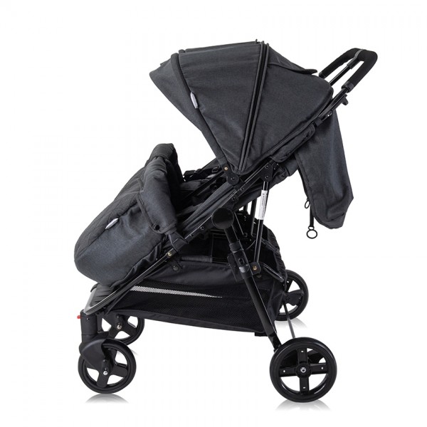 Passeggino Gemellare Lorelli Duo con Borsa Nero
