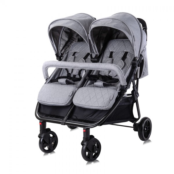 Passeggino Gemellare Lorelli Duo con Borsa Grigio