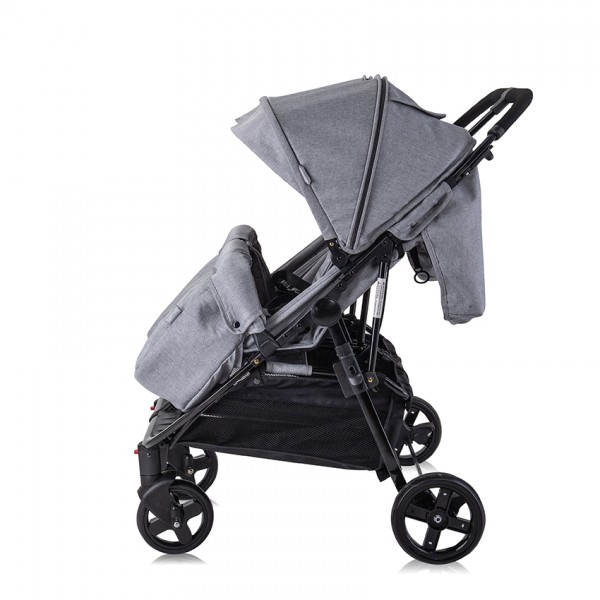 Passeggino Gemellare Lorelli Duo con Borsa Grigio