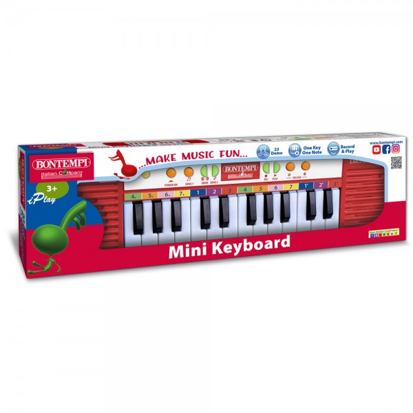 Mini Tastiera Elettronica Bontempi 24 Tasti Rosso