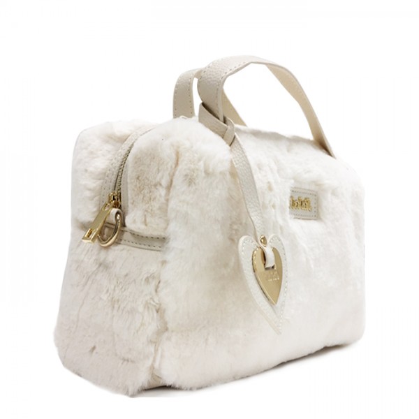 Mini Borsa Nanan Pelliccia Ecru