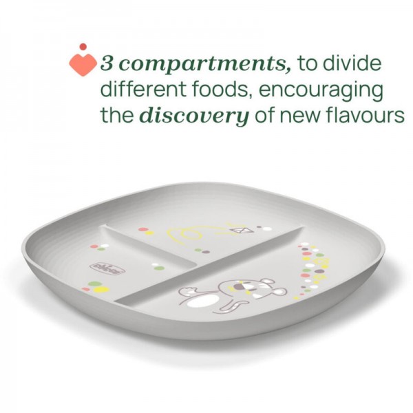 Chicco Piatto porzionato 12m+ Grigio