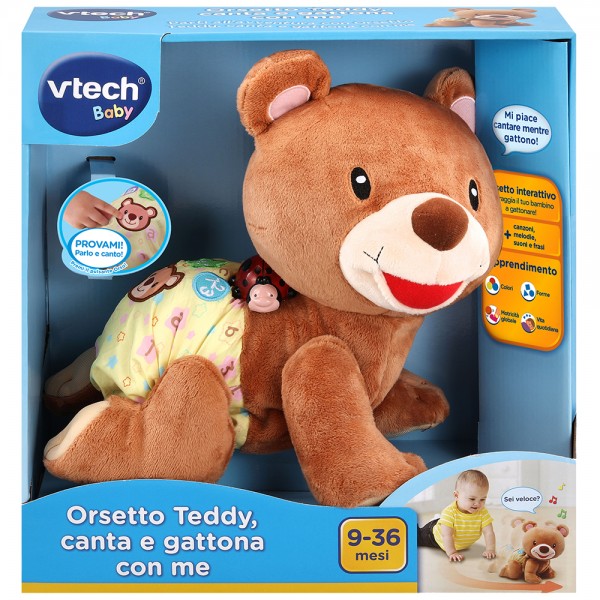 Peluche Interattivo VTech Baby Orsetto Teddy, Canta E Gattona Con Me