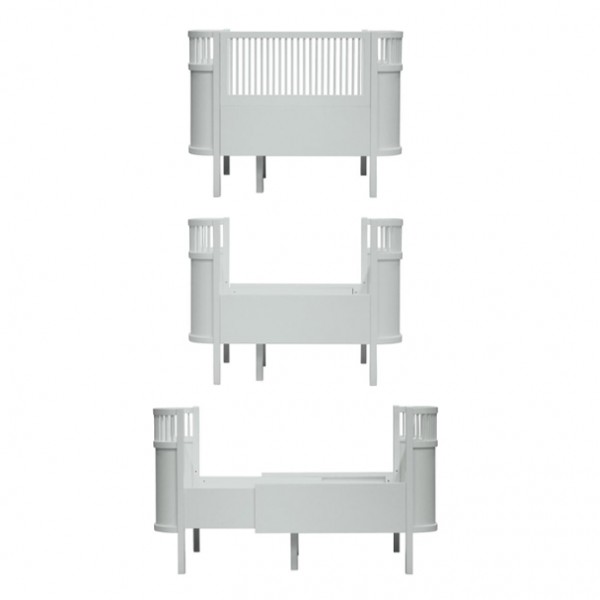 The Sebra Bed Baby & Jr. &ndash; culla trasformabile in letto junior Mist Green