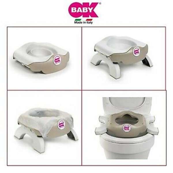 OKBABY Roady - Vasino e Riduttore WC per Bambini Pieghevole Grigio (23)