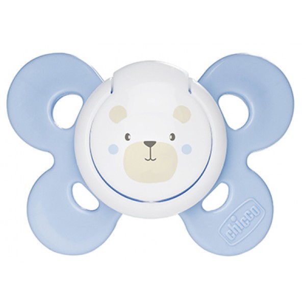 Succhietto Chicco Physio Comfort Silicone Celeste Bianco 0-6m 