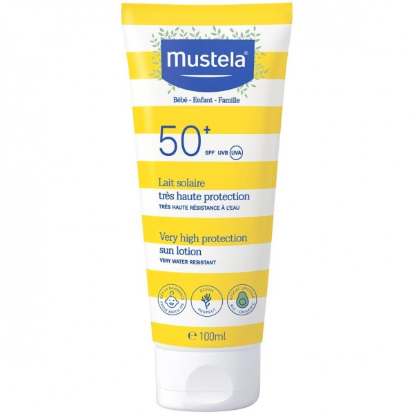 Kit Mustela Latte Solare SPF 50+ 100 ml con Borraccia