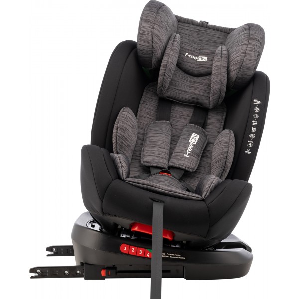 Seggiolino Auto FreeON Sierra i-Size Girevole a 360° Isofix da 40-150 cm Nero