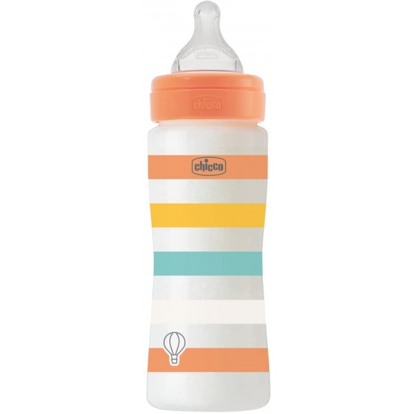 Biberon Benessere Chicco 330ml Flusso Veloce Orange Neutro