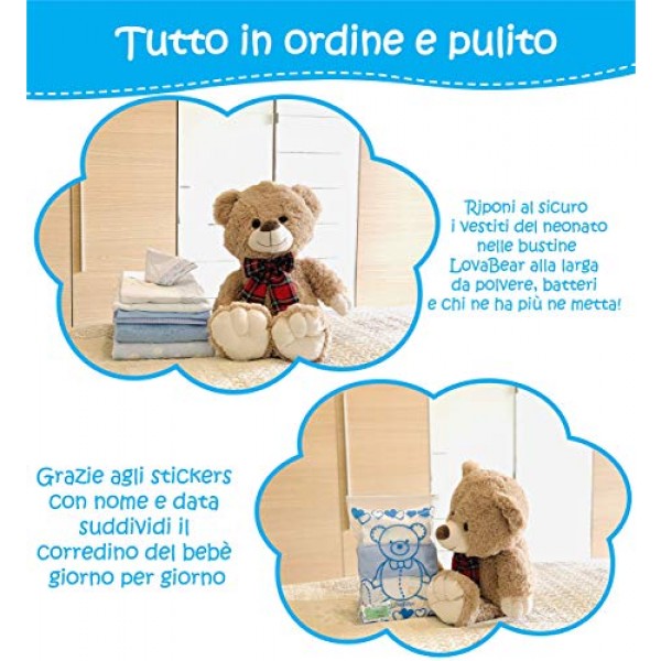 Bustine Corredino Ospedale Lovabear Orso Blu 6 pz.