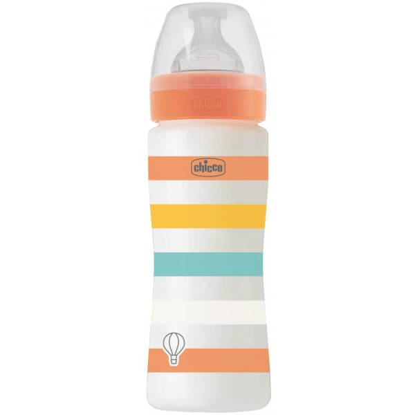 Biberon Benessere Chicco 330ml Flusso Veloce Orange Neutro