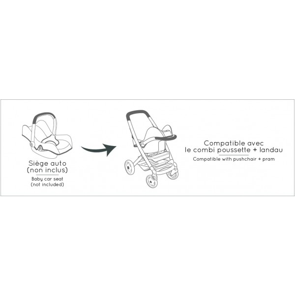 Passeggino e Carrozzina per Bambole Smoby Maxi Cosi Combi Verde