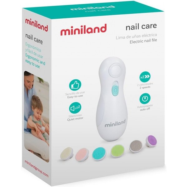 Miniland Baby Nail Trimmer-Lima elettrica per unghie per bambini