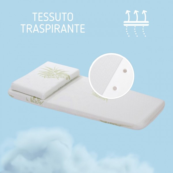 Completo Antisoffoco per Carrozzina e Trio Kiby in Aloe Vera