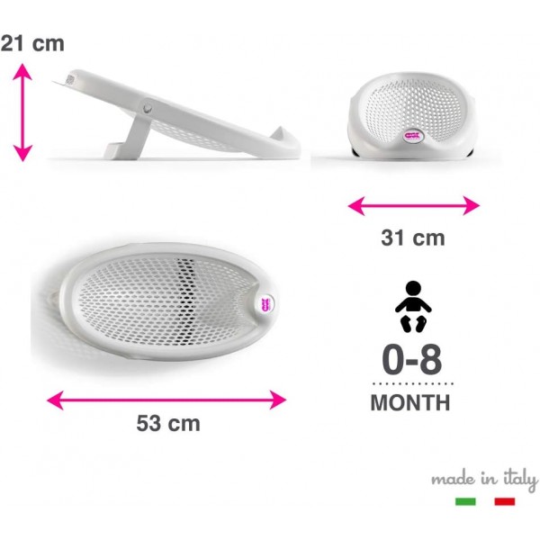 Sdraietta Da Bagno OkBaby Jelly Bianco