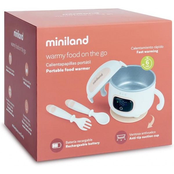 Miniland Scaldabiberon e Scaldavivande Portatile-Warmy Food On the Go