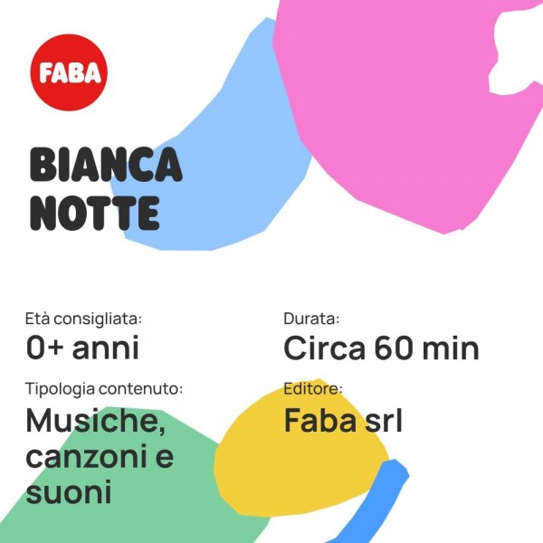 Personaggio Sonoro Faba Bianca Notte per Raccontastorie