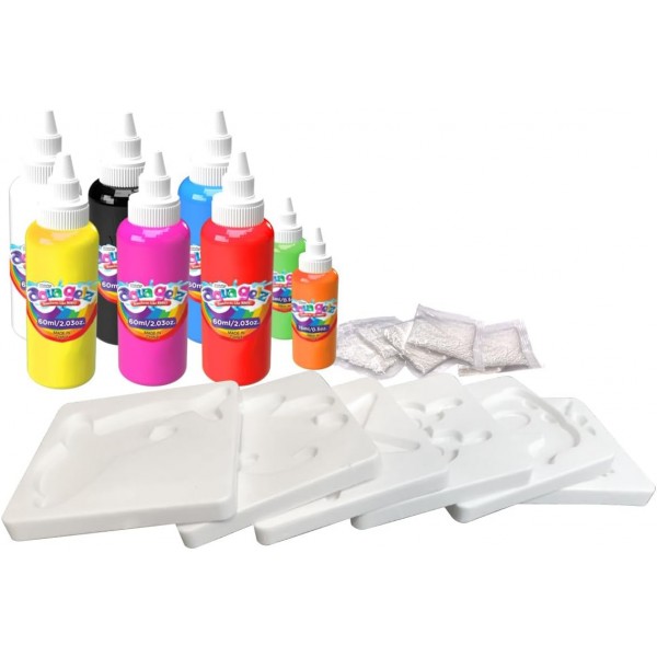 Simba Aqua Gelz Deluxe Set fai da te-8 bottiglie di gel colorato