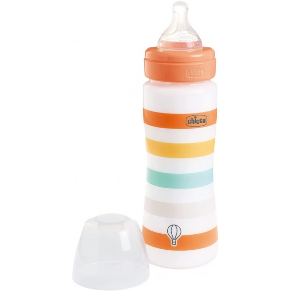 Biberon Benessere Chicco 330ml Flusso Veloce Orange Neutro