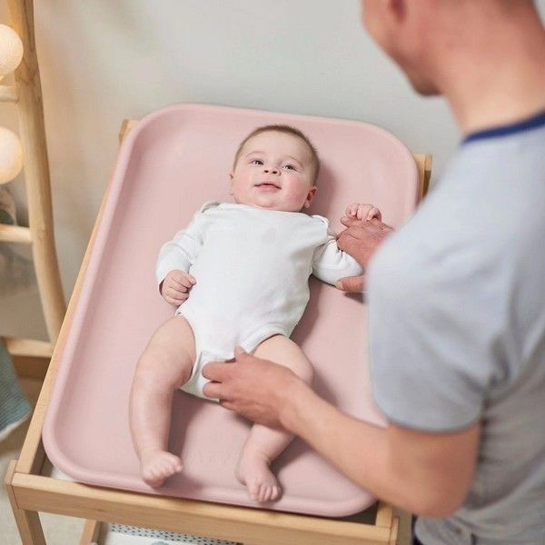 Materassino fasciatoio Nattou Softy Rosa in schiuma senza BPA