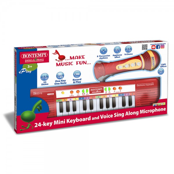 Mini Tastiera Bontempi 24 Tasti con Microfono